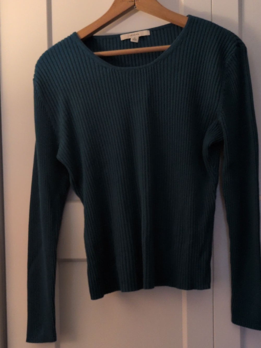 Merona Teal Ribbed Crewneck Sweater